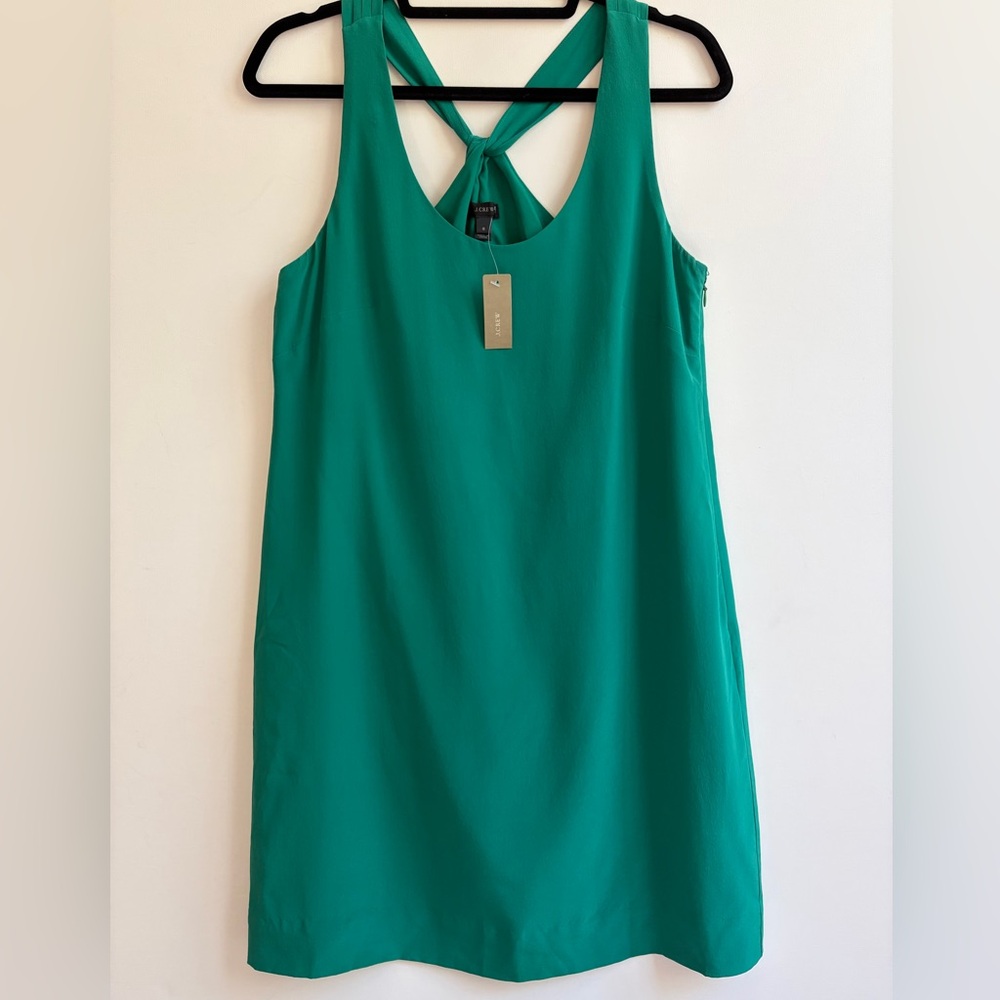 J Crew NWT Silk halter dress. Old money, preppy, spring, lined, size 6